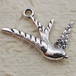 Tibetan Silver Swallow Charm Pendant