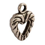 Tibetan Silver Spiral Heart Charm Pendant