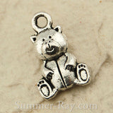 Tibetan Silver Teddy Bear Charm Pendant