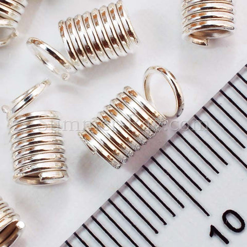 Silver Plated Crimp Coil End Connector