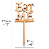Wooden Eat Me Cupcake Topper Alice in the Wonderland Cupcake Topper