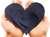 Denim Fabric Heart Cutout Wedding Decor Sewing Craft Pillow Heart Mixed