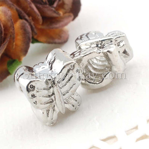 Center Threaded Spacer Butterfly Beads