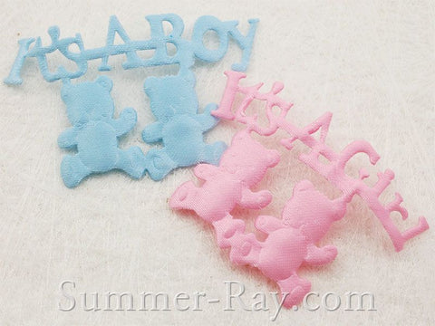 Fabric Embellishment - It's a Boy/Girl 100 pieces