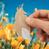 50pcs Feather White Printing Thank You Tags Favors Tags