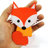 Felt Cut Out - Fox with or without Iron on Backing