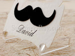 Personalized Felt Mustache and Lips Place Card - 20 to 140 pieces