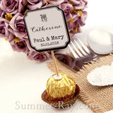 DIY Personalized Double Sided Wedding Cupcake Toppers "For"