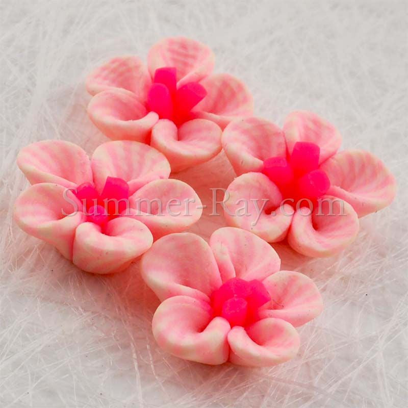 100 Fimo Polymer Clay Assorted Color 8mm Flat Square Pillow Flower