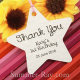 Personalized Birthday Star Gift Tags with Thread/Twine