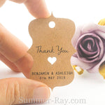 Personalized Brown Kraft Wedding Favor Tags/ Thank You Tags/ Gift Tags with Twine
