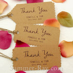 Personalized Kraft Vintage Lace Wedding Favor Tags/ Thank You Tags/ Gift Tags with Twine
