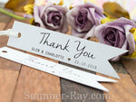 Personalized White Wedding Favor Tags/ Thank You Tags/ Gift Tags with Thread