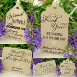 Personalized Ivory Wedding Favor Gift Tags with Thread
