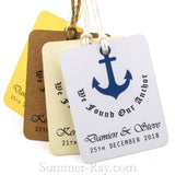 Personalized We Found Our Anchor Wedding Favor Tags