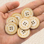 Personalized Wooden Button Product Tags Custom Made Buttons for Handmade Crochet Knitted Item