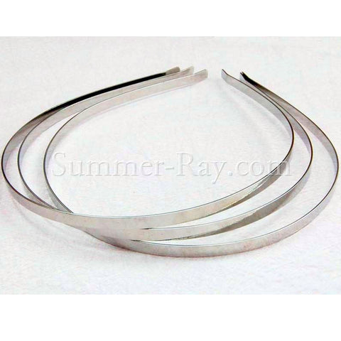 Headband Toothless White Gold Plated 3mm 5mm - 10 pieces