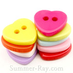Doll Buttons Heart (2eye) - 100 pieces
