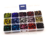 Hot Fix Rhinestones SS16 (4mm) Mixed Color in Storage Box - 7500 pieces