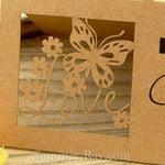 Personalized Laser Cut Natural Brown Kraft Wedding Place Cards/Seating Cards