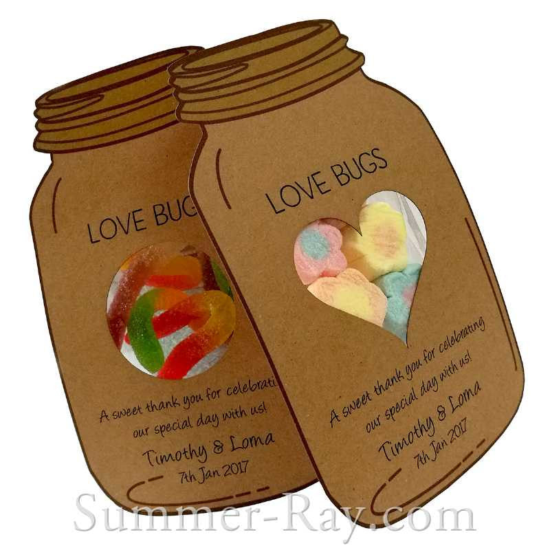 Kraft Paper Love is Sweet wedding favor jam jar canning labels