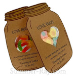 Personalized Kraft Mason Jar Gift Tags for Candy Pouch