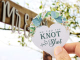We Tied The Knot so Have a Shot Mini Liquor Bottle Hang Tags Wedding Bridal Shower