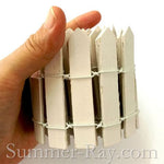 Miniature Wooden White Fence - 2 pieces