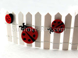 Miniature Fence - with felt ladybugs (ladybugs sold separately)