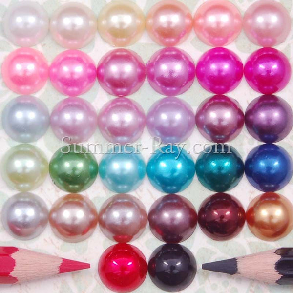 1000 Half Pearl Beads Flat Back, Craft Scrapbooking Choose Your Color And  Size