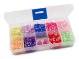 Rhinestones 4mm Glossy Pearl Mixed Color in Storage Box - 2880 pieces