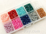 Flat Back Pearls 3mm Mixed Color in Storage Box - 5000 pieces