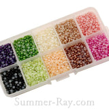Flat Back Pearls 3mm Choose your Colors in Storage Box - 5000 pieces