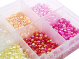 Rhinestones 3mm Glossy Pearl Mixed Color in Storage Box - 4500 pieces