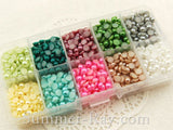 Flat Back Pearls 5mm Mixed Color in Storage Box - 2000 pieces