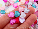 Pearl Lined Hearts 10mm - 1000 pieces