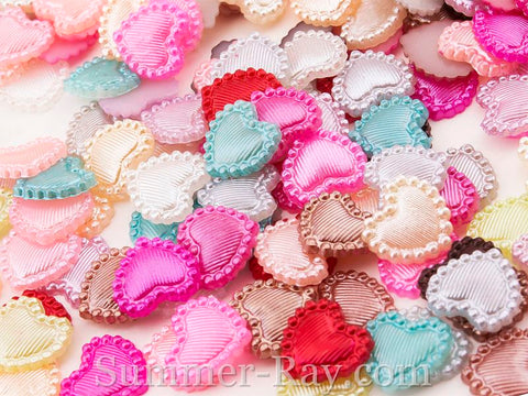 Pearl Lined Hearts 10mm - 1000 pieces