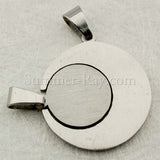 Stainless Steel Clock & Compass Pendant - (1) one set