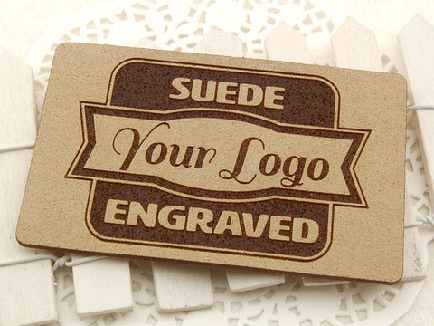 Personalized Laser Engraved Suede Leather Business Tag