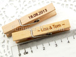 Wooden Peg with Personalized Engraving for Weddings