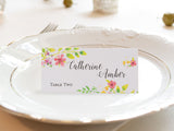 White Glimpse of Spring Wedding Place Cards Escort Card