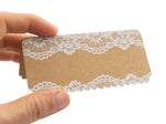 Place Cards with White Printing Lace for Wedding Parties