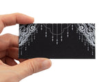 Place Cards Escort Cards with White Lace Curtain Print for Wedding Parties