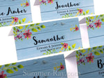 Personalized Under the Blue Vintage Floral Wedding Place Cards/Escort Cards