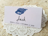 Personalized Beach Themed Gastropod Shell Wedding Place Cards/Seating Cards