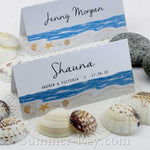 Personalized Beach Themed Shells by the Sea Wedding Place Cards