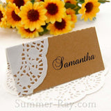 Doily Kraft Place Card after completion