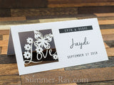 Personalized Laser Cut White Wedding Place Cards/Seating Cards