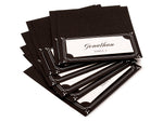 Personalized Double Layer Black & White Wedding Modern Place Cards Escort Cards Seating Cards