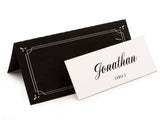 Personalized Double Layer Black & White Wedding Modern Place Cards Escort Cards Seating Cards